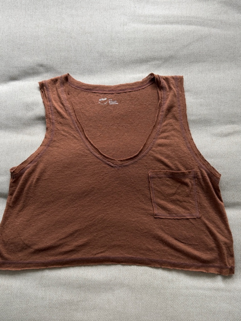 Aerie Brown Sleeveless Women's Top
